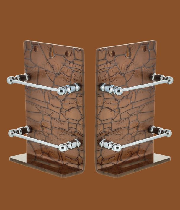 STIMULUS Brown Acrylic Mobile Stand Set of 2 – Stylish and Durable Desk Organizer