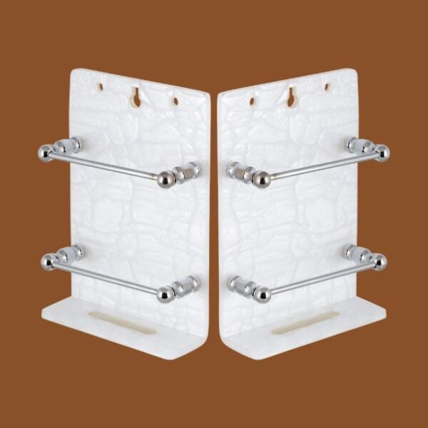 STIMULUS Milky White Acrylic Mobile Stand Set of 2 – Elegant and Durable Desk Organizer
