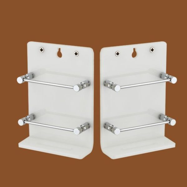 STIMULUS Milky White Acrylic Mobile Stand Set of 2 – Elegant and Durable Desk Organizer