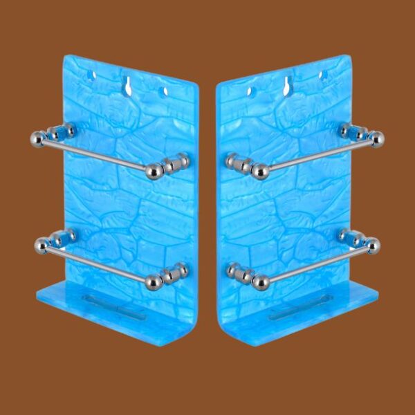 STIMULUS Blue Acrylic Mobile Stand Set of 2 – Stylish and Durable Desk Organizer