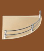 Transparent acrylic bathroom soap holder corner shelf 12x12 inch mounted with soap and toiletries