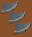 Set of 3 STIMULUS 8x8Inch Gray Acrylic Corner Shelves for bathroom and kitchen organization.