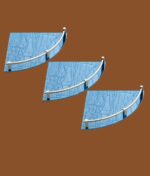 STIMULUS Blue 8x8 Bathroom Corner Shelf – Acrylic Wall Organizer