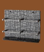 "STIMULUS Gray Acrylic Wall-Mounted Phone Holder – 8x6 Inch."