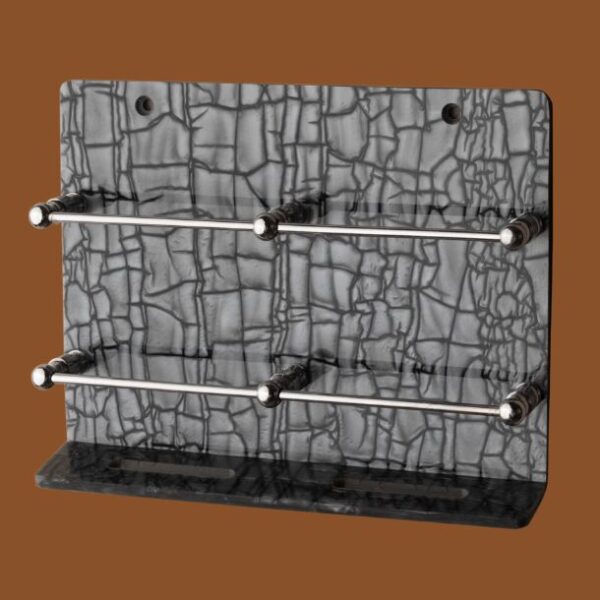 "STIMULUS Gray Acrylic Wall-Mounted Phone Holder – 8x6 Inch."