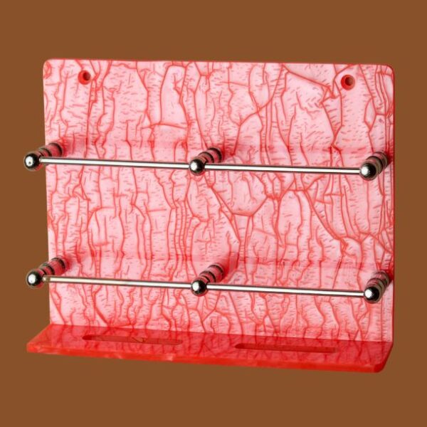 Pink acrylic phone stand wall-mounted – 8x6 inch for all mobiles.