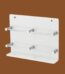 STIMULUS Milky White Acrylic Double Mobile Phone Stand 8x6 Inch Wall Mount Holder