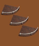 Set of 3 STIMULUS 10x10 Inch Brown Acrylic Corner Shelves for bathroom and kitchen organization.