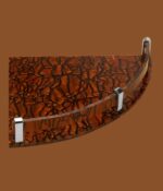 Glossy brown acrylic corner wall shelf for bathroom, kitchen, or living room – STIMULUS 12x12 inch organizer