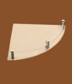 Transparent 10x10 inch acrylic corner wall shelf for bathroom and kitchen storage