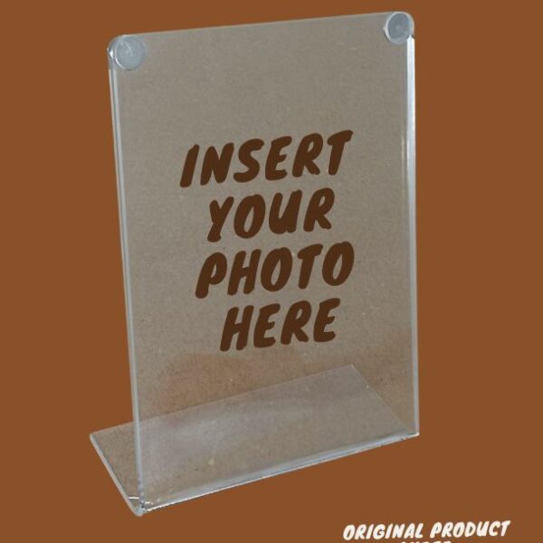 Acrylic A7 magnetic transparent photo frame for tabletop display in home or office