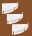 stimulus white acrylic bathroom corner shelf set of 3 wall-mounted waterproof organizer