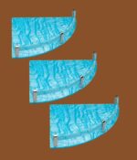 stimulus blue acrylic corner shelf set of 3 wall-mounted 12x12 inch bathroom kitchen storage