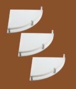 stimulus acrylic bathroom corner shelf set of 3 waterproof wall-mounted organizer