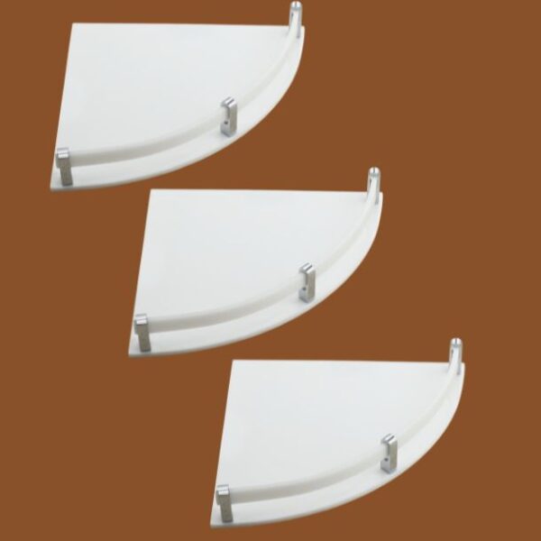 stimulus acrylic bathroom corner shelf set of 3 waterproof wall-mounted organizer