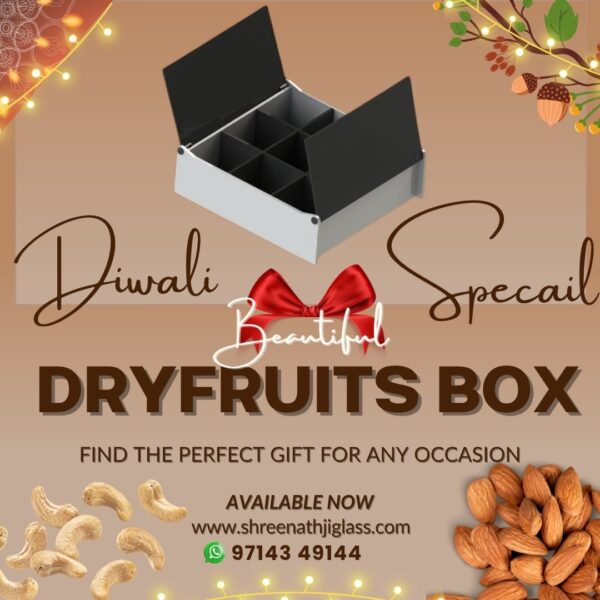 STIMULUS 12x12 Inch Custom Acrylic Dry Fruits Gift Box – Diwali Special Personalized Storage