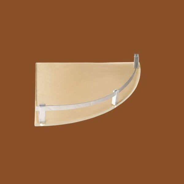 9X9 inch clear acrylic kitchen corner shelf – transparent wall-mounted organizer for compact home storage.