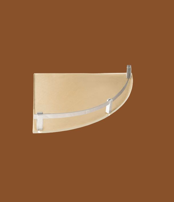 9X9 inch clear acrylic kitchen corner shelf – transparent wall-mounted organizer for compact home storage.
