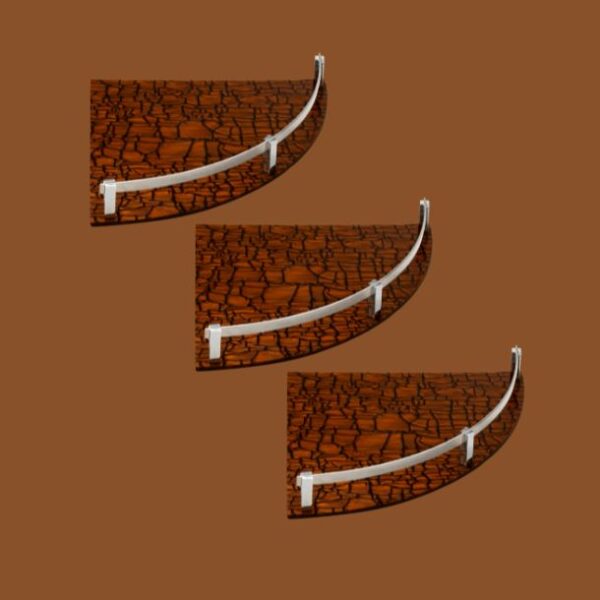 Brown acrylic corner shelf set of 3 for bathroom and kitchen