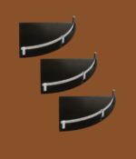 Black acrylic corner shelf 12x12 inch for bathroom and kitchen