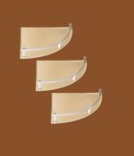 Transparent acrylic corner shelf set of 3 for bathroom and kitchen