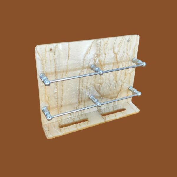 STIMULUS light yellow acrylic double mobile stand – 8x6 inch wall mount phone holder