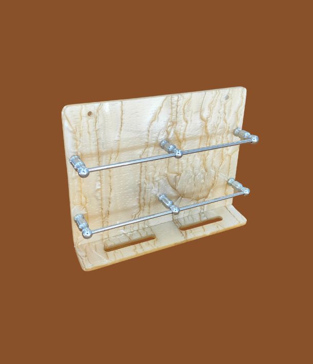 STIMULUS light yellow acrylic double mobile stand – 8x6 inch wall mount phone holder