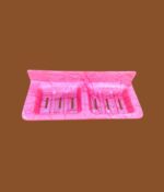 Pink acrylic double soap holder 12x5 inch – wall mounted bathroom and kitchen organizer