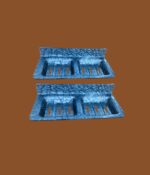 Gray acrylic double soap stand – STIMULUS 12x5 inch wall-mounted set of 2