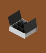 White and black acrylic dry fruit gift box with assorted dry fruits – Diwali special